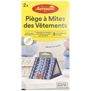 boite de 2 pièges collants à mites vestimentaires - aeroxon
