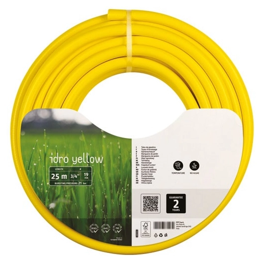 Tuyau d'arrosage jaune 19mm x 25m - FITT