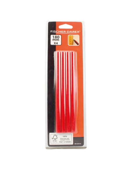 crayons de charpentier 18cm par 4 crayons