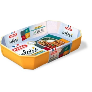 Plat à four rectangulaire 33x22cm Colors jaune - PYREX