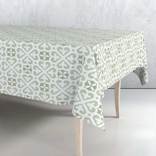 24 nappe en caoutchouc brodée couleurs assorties 140x220cm