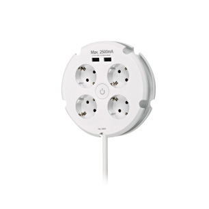 base combi multiple 4 prises + 2 usb