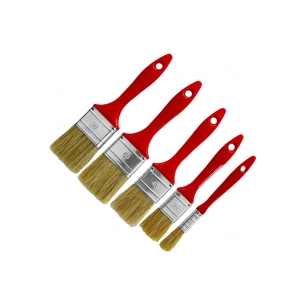 jeu de 5 pinceau queue de morue largeur 20 - 30 - 40 - 2 x 50 mm