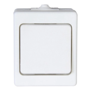 interrupteur bipolaire surface 10xa 250v~, blanc