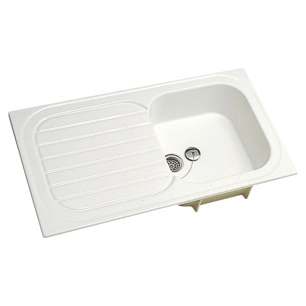 evier vallauris 1c 1e blanc