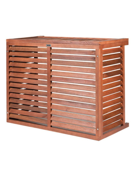 Cache Clim Bois S Decoclim Esthétique et protection pour climatiseur extérieur - Decoclim
