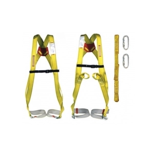 harnais de securite désignation harnais + longe 1m + 2 mousquetonstype d'ancrage dorsal et frontal