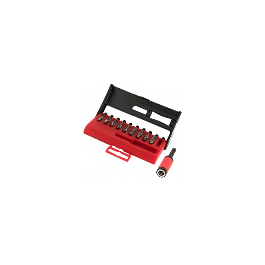 jeu de 10 embouts + porte-embouts caractéristiques plats 5,5 / 6,5 / ph2(x3) / ph3 / pz2(x3) / pz3 / porte-embouts