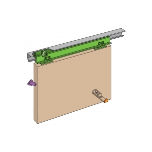 ferrure phantom - 1 porte réf. p9rail 1525 mmouverture max. 900 mm