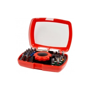 jeu de 24 embouts de vissage + cliquet ultra compact caractéristiques coffret de 27 pièces