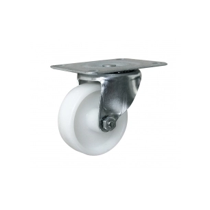 roulette nylon sur platine désignation roulette pivotante sans freindiam./charge fixation platine 105 x 85 mm