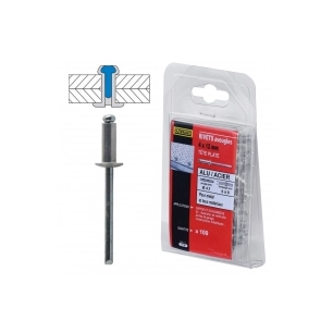 rivets alu / acier tete plate désignation 1000 rivetsø rivet x longueur 3,2 x 12 mmepaisseur à sertir 7,0 à 9,0 mmø couronne 6,5