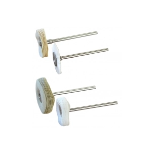roues toile, nylon, chamois et flanelle désignation 1 roue toile + 1 roue nylondiamètre 20 mm