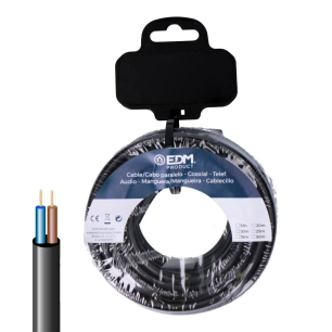 tuyau tubulaire h05vv-f 2x0,75mm² noir 25m.