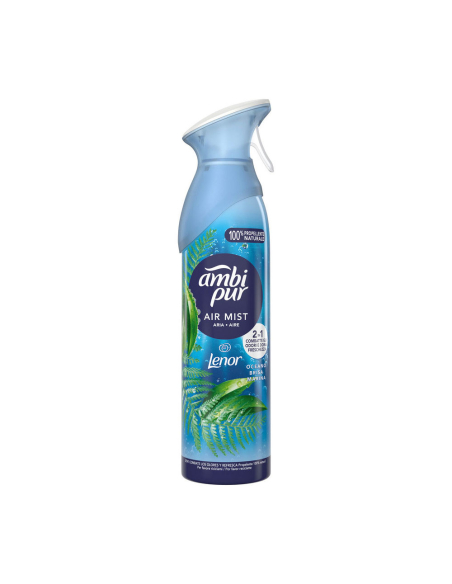 2 ambipur air effects parfum d'ambiance brise marine lenor 185ml