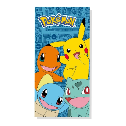 serviette de plage en coton 300g 70 x 140cm pokemon