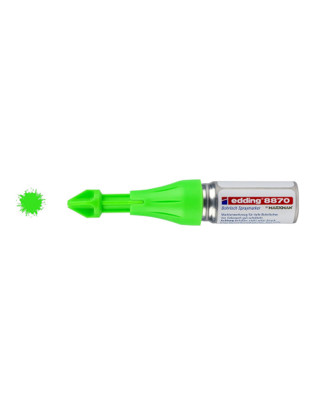marqueur en spray peinture à craie vert fluorescent pour trous perçés edding