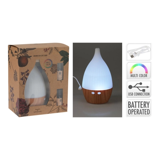 humidificateur avec arôme, led multicolore, usb, cc5056760, aroma di rogito