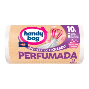 3 sac poubelle de salle de bains albal handy bag 10l.15unités (45x45cm)