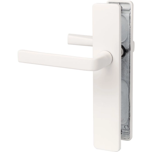 Ensemble de poignées sur plaque Kaza blanc bec de cane entraxe 195 mm - VACHETTE