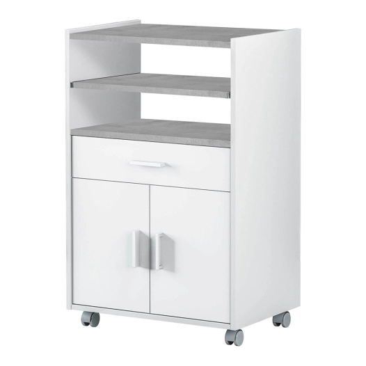 armoire micro-ondes 1 tiroir + 2 portes 59 x 40 x 92 cm tidy