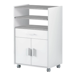 armoire micro-ondes 1 tiroir + 2 portes 59 x 40 x 92 cm tidy