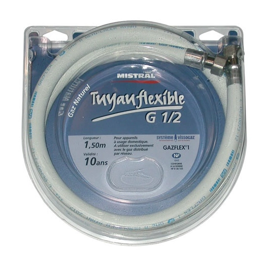 tuyau gaz ville à visser - 1 m - mistral gaz