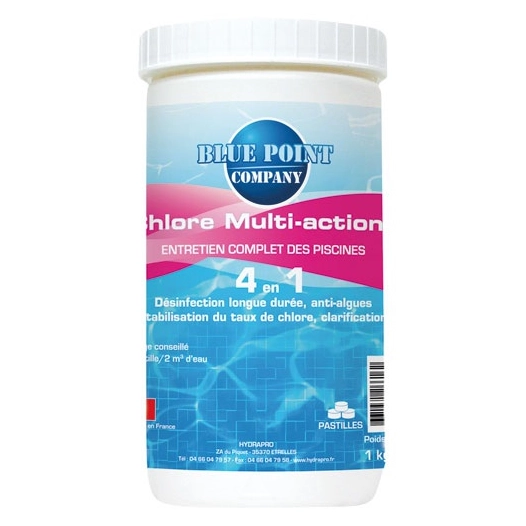 chlore 4 en 1multi actions 1kg galet de 250g - blue point company