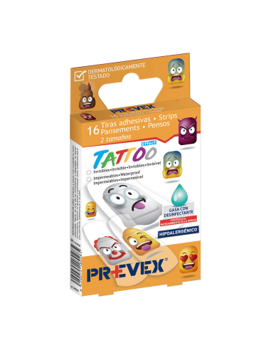 4 plâtres pour enfants 16u effet tatto