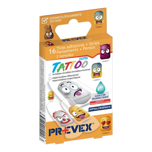 4 plâtres pour enfants 16u effet tatto