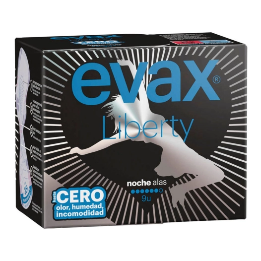 2 evax liberty wings compresses de nuit 9 unités