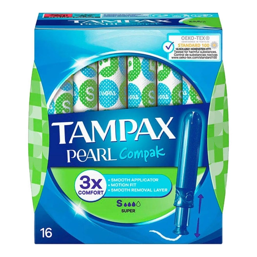 tampon tampax pearl super 16