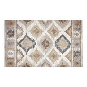 tapis vinyle imprimé kilim gris 45 x 75 cm
