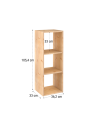 Etagere Modulaire 3 Cubes Dinamic Pin Massif 105,4x36,2x33 - Astigarraga