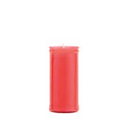 6 bougie plastifiée rouge pour décédé ø55x130mm