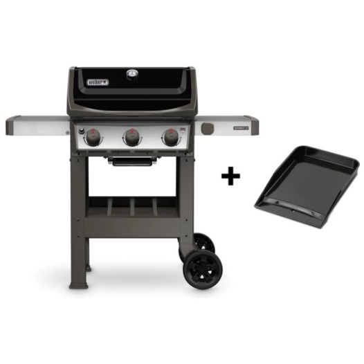 barbecue gaz spirit ii e-310 black + plancha