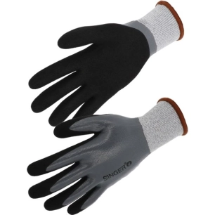 gant pehd. coupure d. enduit nitrile double couche. t.10