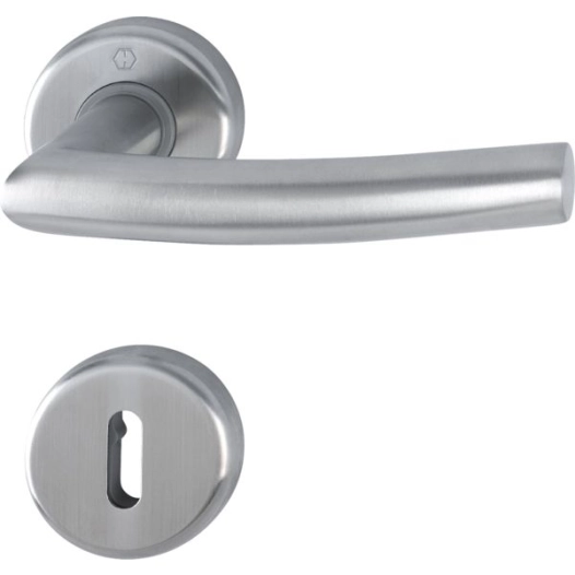 garniture hoppe en inox sur rosaces alta garniture monobloc ressort de rappel