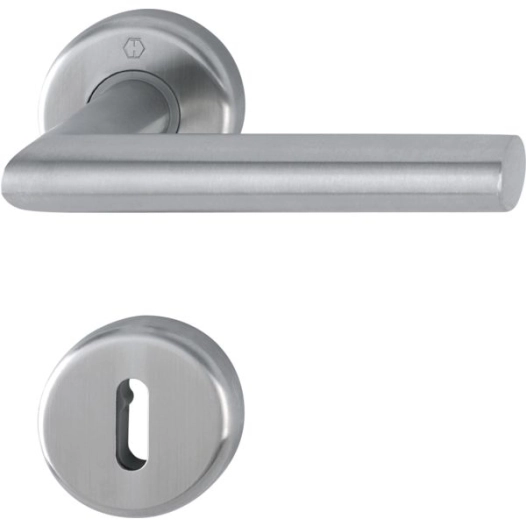 garniture hoppe en inox sur rosaces utrecht garniture monobloc, ressort de rappel