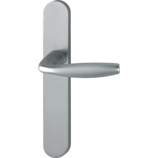 garniture hoppe en aluminium sur plaque courte new york pour batiments publics a frequent