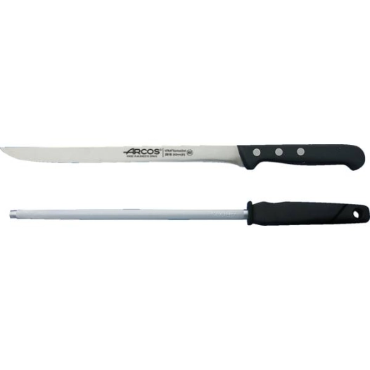 ensemble couteau jambon + fusil universal