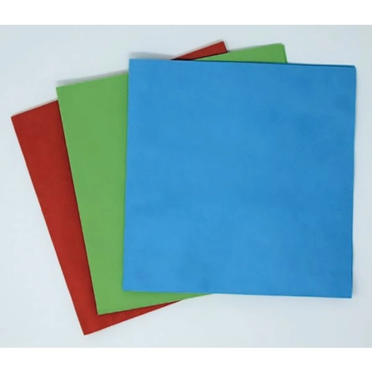 lavette non tissee 40x40 couleurs panachees sur carte