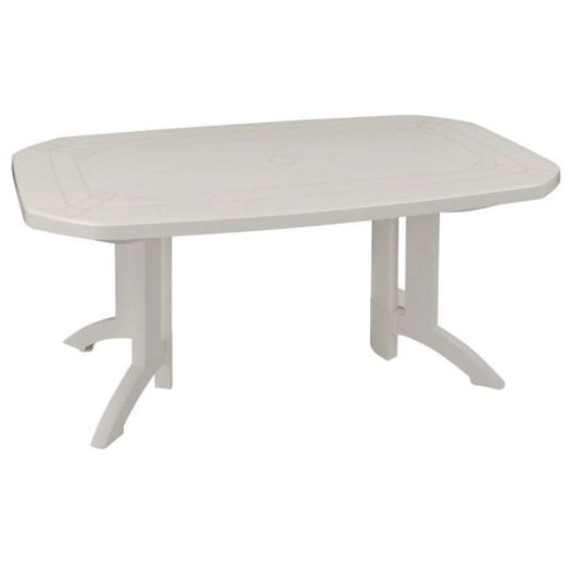 Table de jardin ovale vega 165 blanc - GROSFILLEX