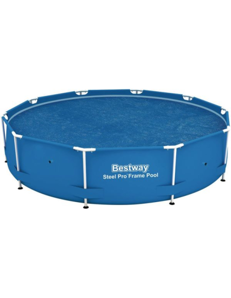 Bâche Solaire Ronde Bestway Chauffe et protège votre piscine hors-sol. - bestway