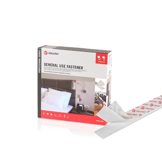 ruban adhésif à boucle et crochet, blanc, 20mm x 25m