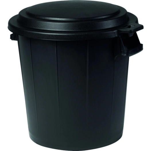 poubelle immeub couve noir 50l