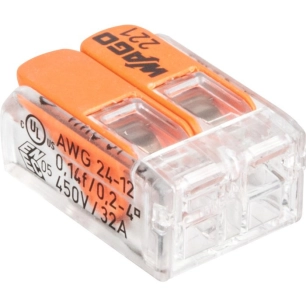 Mini- borne à levier pour boîtes de dérivation 2 conducteurs 100 pièces