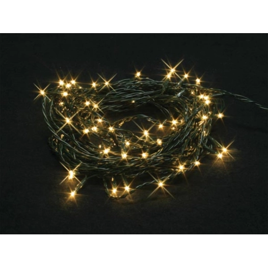 burstlight led - 20 m - 220 led (44 clignotantes) - blanc chaud - câble vert - 24 v