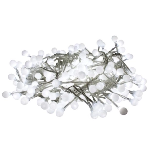 clusterlight led - 3.2 m - 256 boules - blanc - câble transparent - 24 v