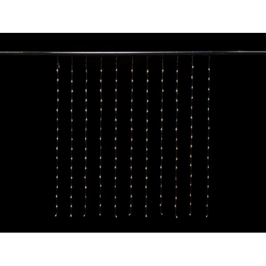 cascade light led - 1.5 x 1.7 m - 176 led - blanc - câble transparent - modulateur - 24 v